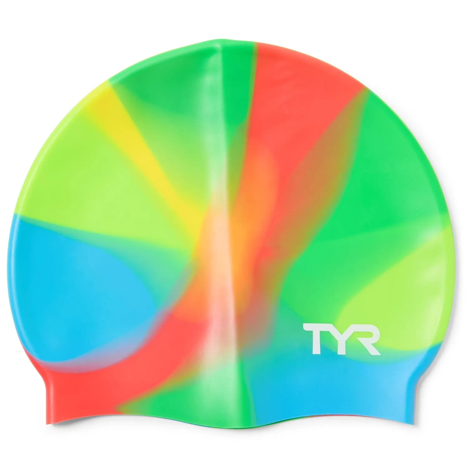 

Силиконовая шапочка для плавания с узором тай-дай - для детей TYR, Blue/Yellow/Green/Orange