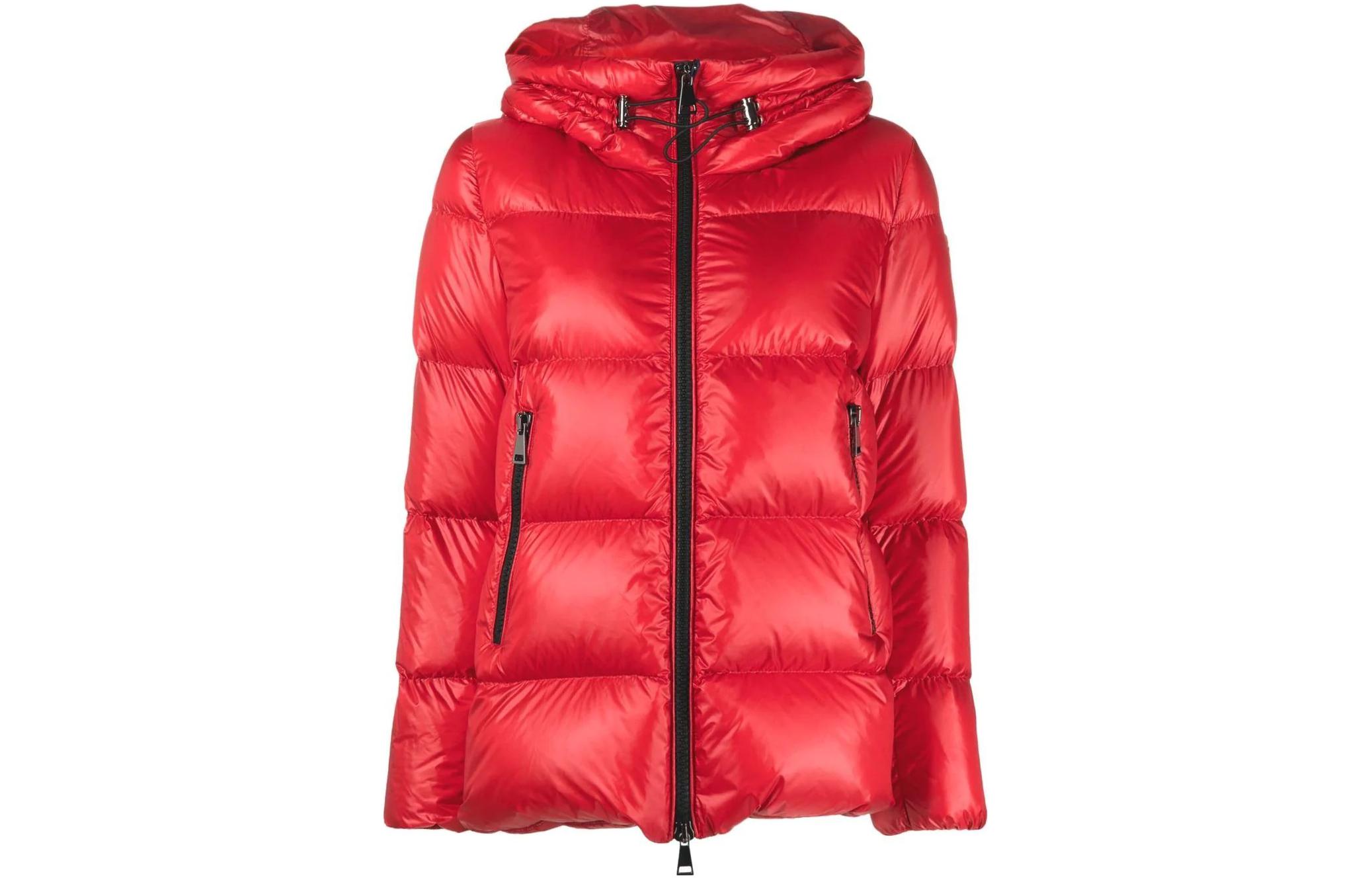 

Пуховик женский красный Moncler