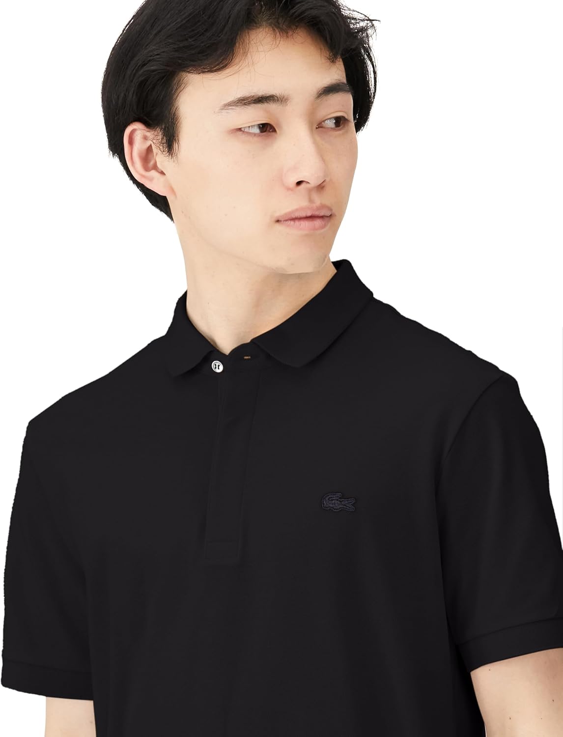 Мужская поло-рубашка Lacoste Regular Fit Stretch Paris (с коротким рукавом) PH5522L (старый цвет), черный — фото 4