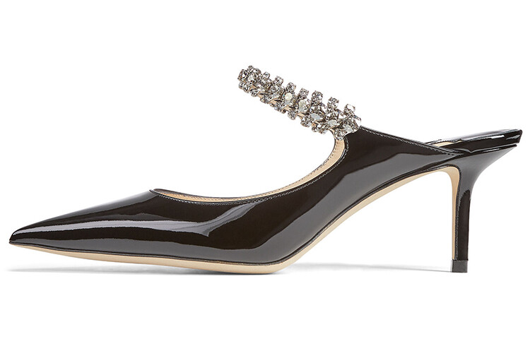 

Мюли Jimmy Choo Bing на каблуке 65 мм, черные из лакированной кожи, Черный, Мюли Jimmy Choo Bing на каблуке 65 мм, черные из лакированной кожи