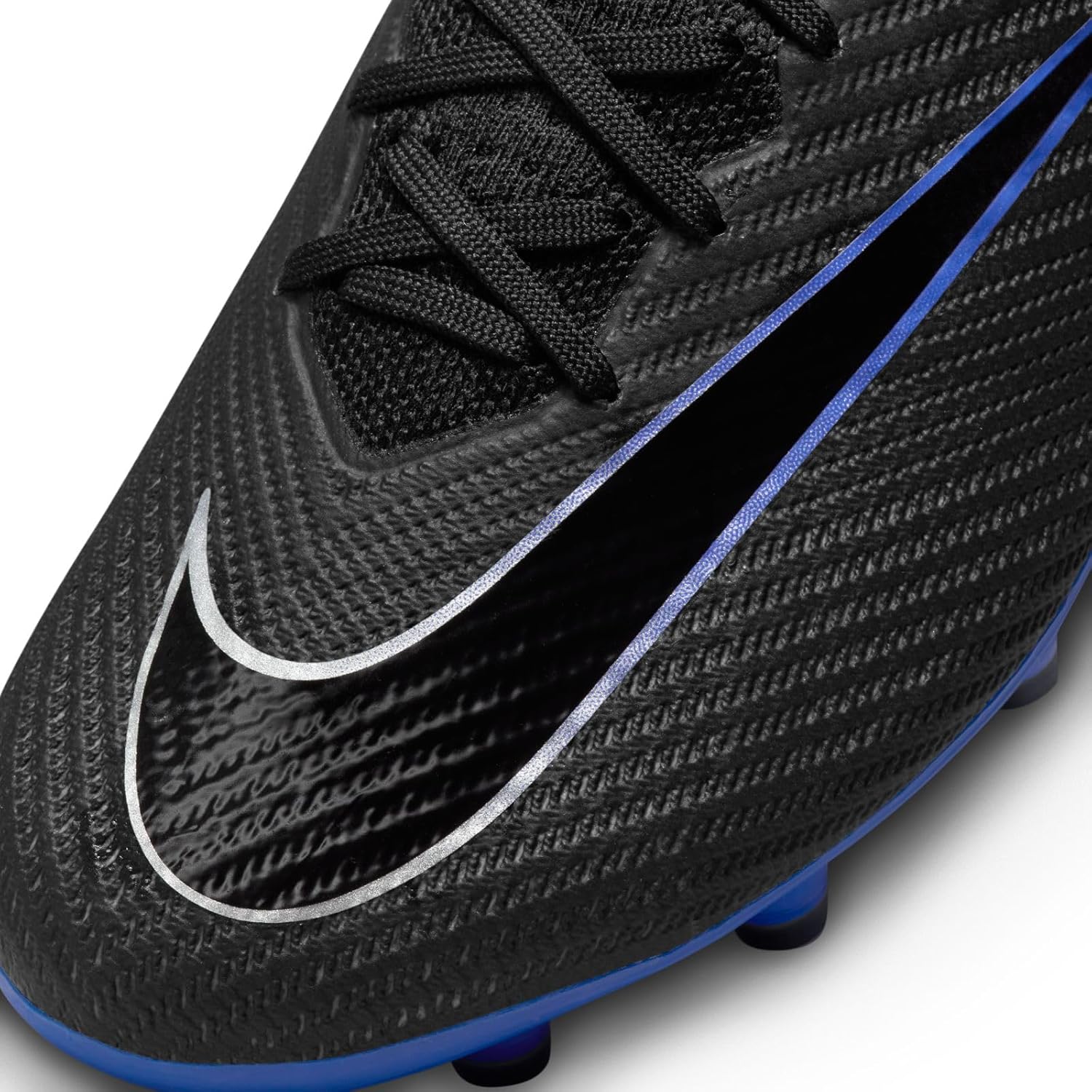 Мужские футбольные низкие кроссовки NIKE, Black Chrome Hyper Royal — фото 3