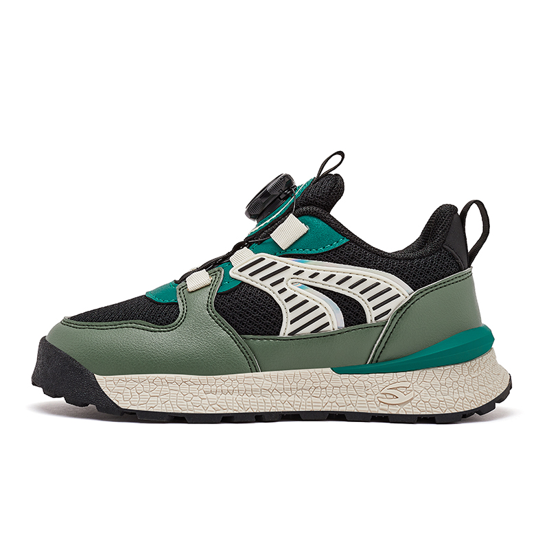 

Детские кроссовки для скейтбординга с противоскользящим покрытием Balance Low Top HOBIBEAR, черный/зеленый
