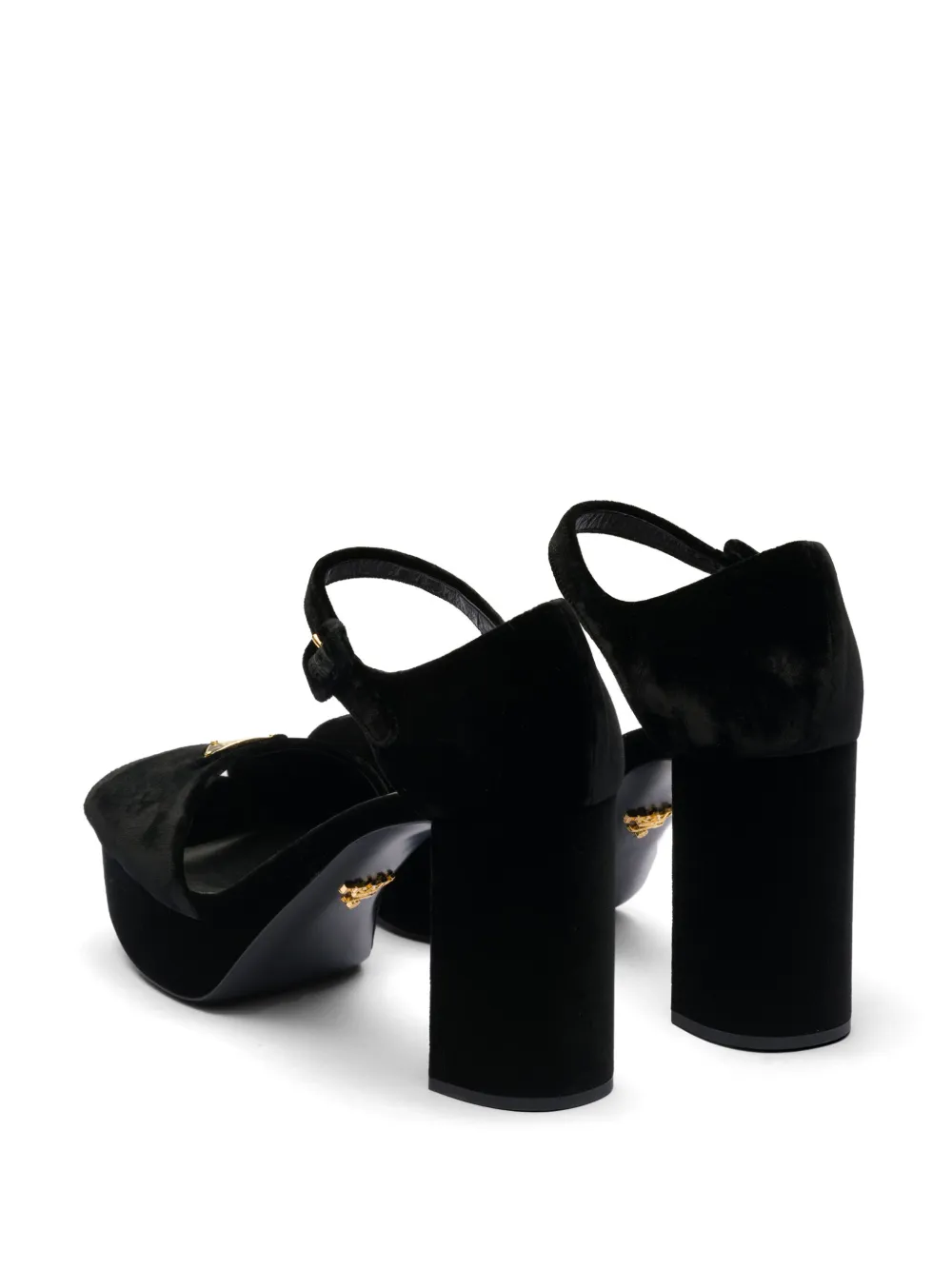 Босоножки Plateau 95 на платформе Prada, черный — фото 3