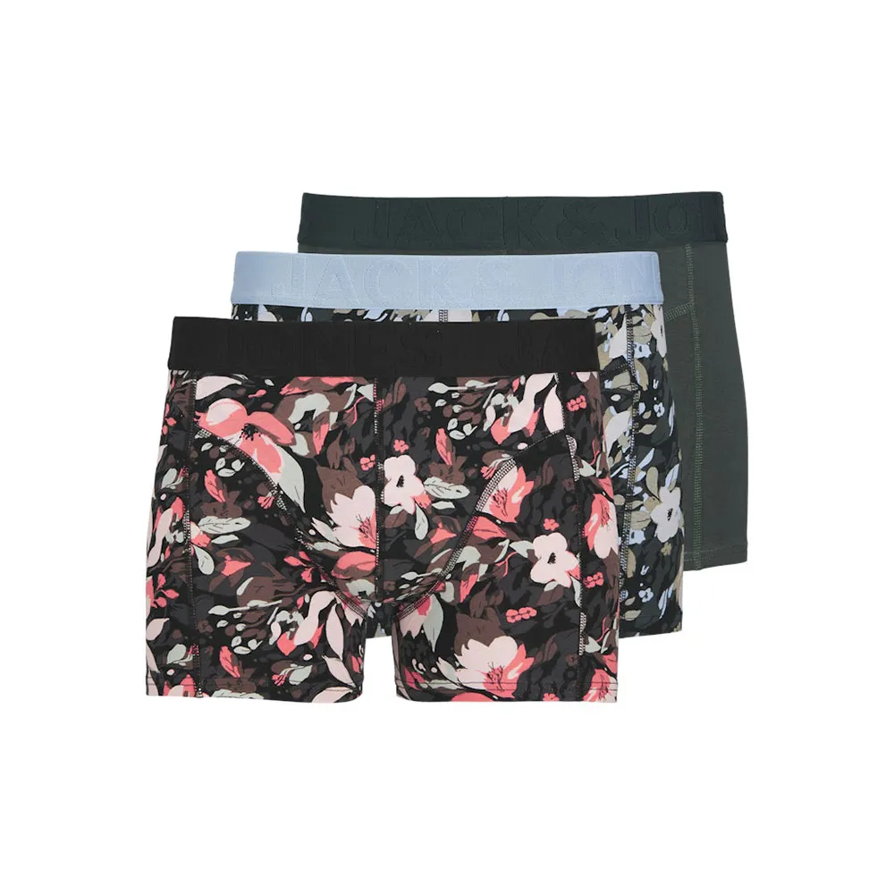 

Трусы-боксеры Jack & Jones Jonah Flower 3 units, серый