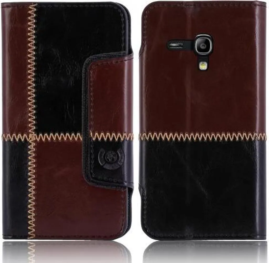 

Чехол для Samsung Galaxy S3 Mini (i8190) строчка в стиле книги numia черно-коричневый