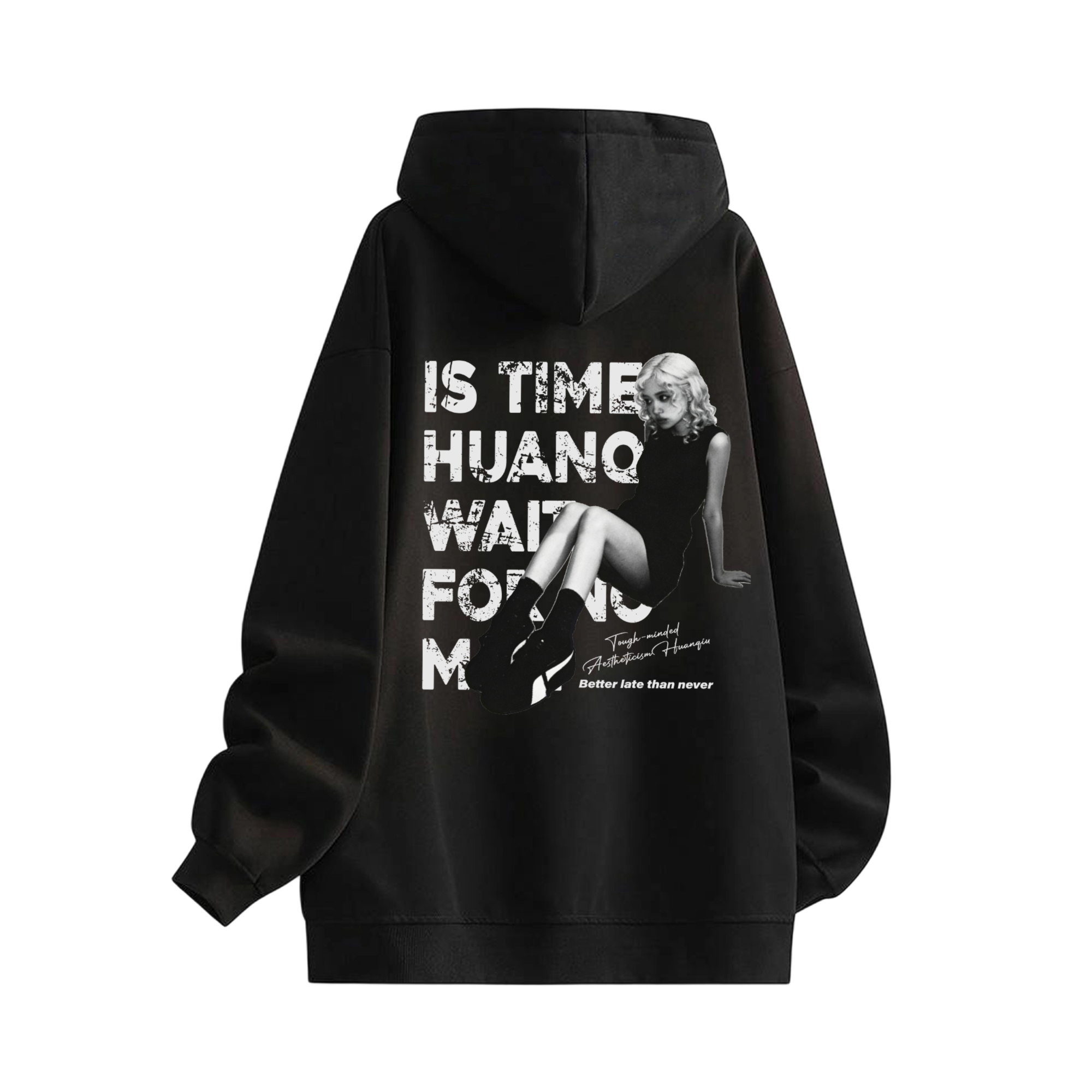 

Толстовка Unisex Hooded Moderate Heavyweight HUANQIU, черный (fleece-lined)