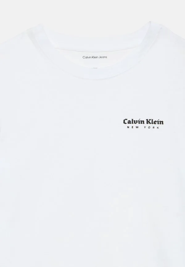 Минималистичная базовая футболка унисекс с логотипом Calvin Klein Jeans, Bright White — фото 3