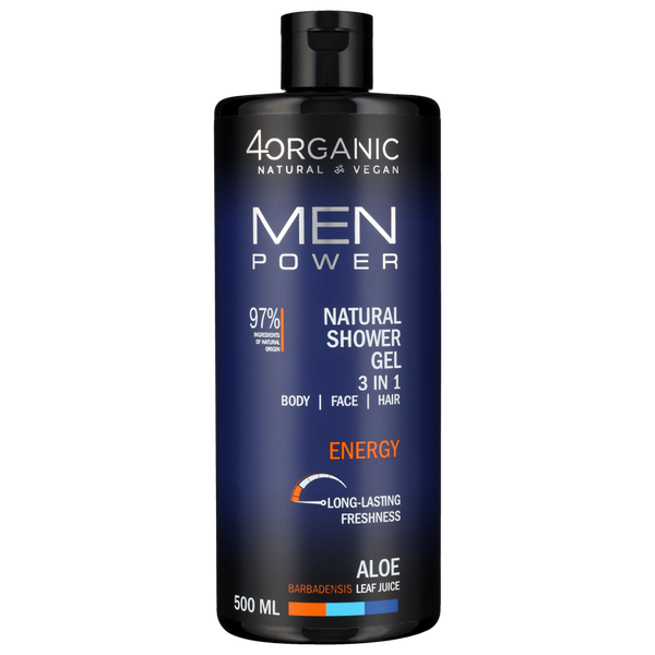

Натуральный гель для душа 3в1 для мужчин, 500 мл 4Organic Men power energy