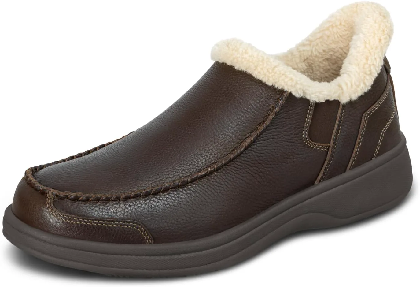 Мужские ортопедические кожаные тапочки Orthofeet Vito без использования рук, коричневый