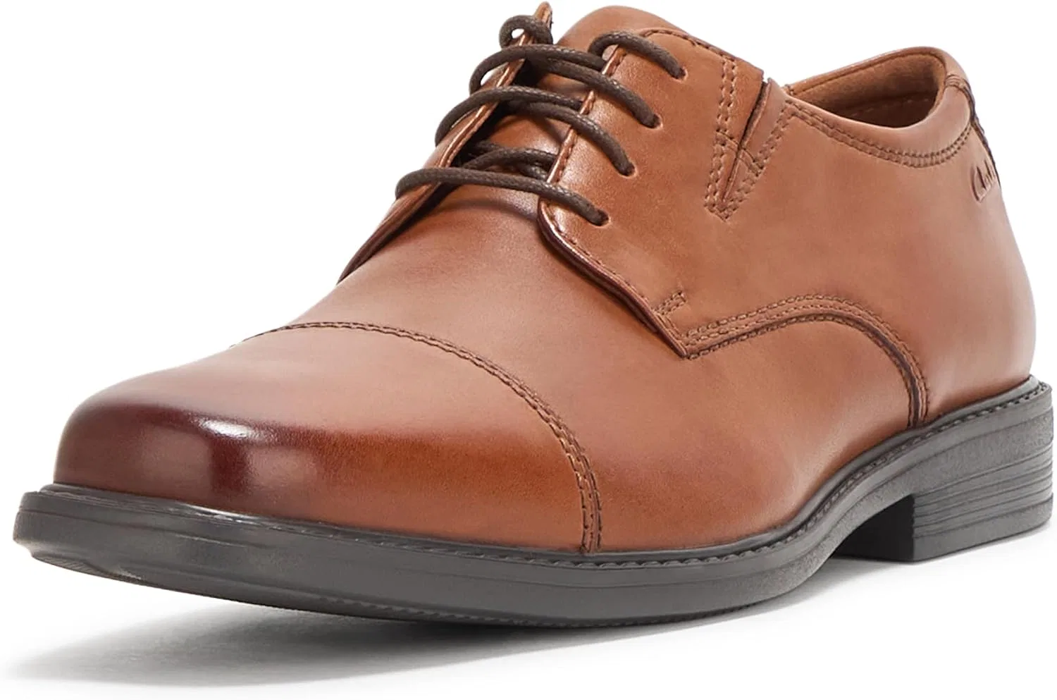Туфли Clarks Herren Cosgrove Cap Oxford, Dark Tan Leather