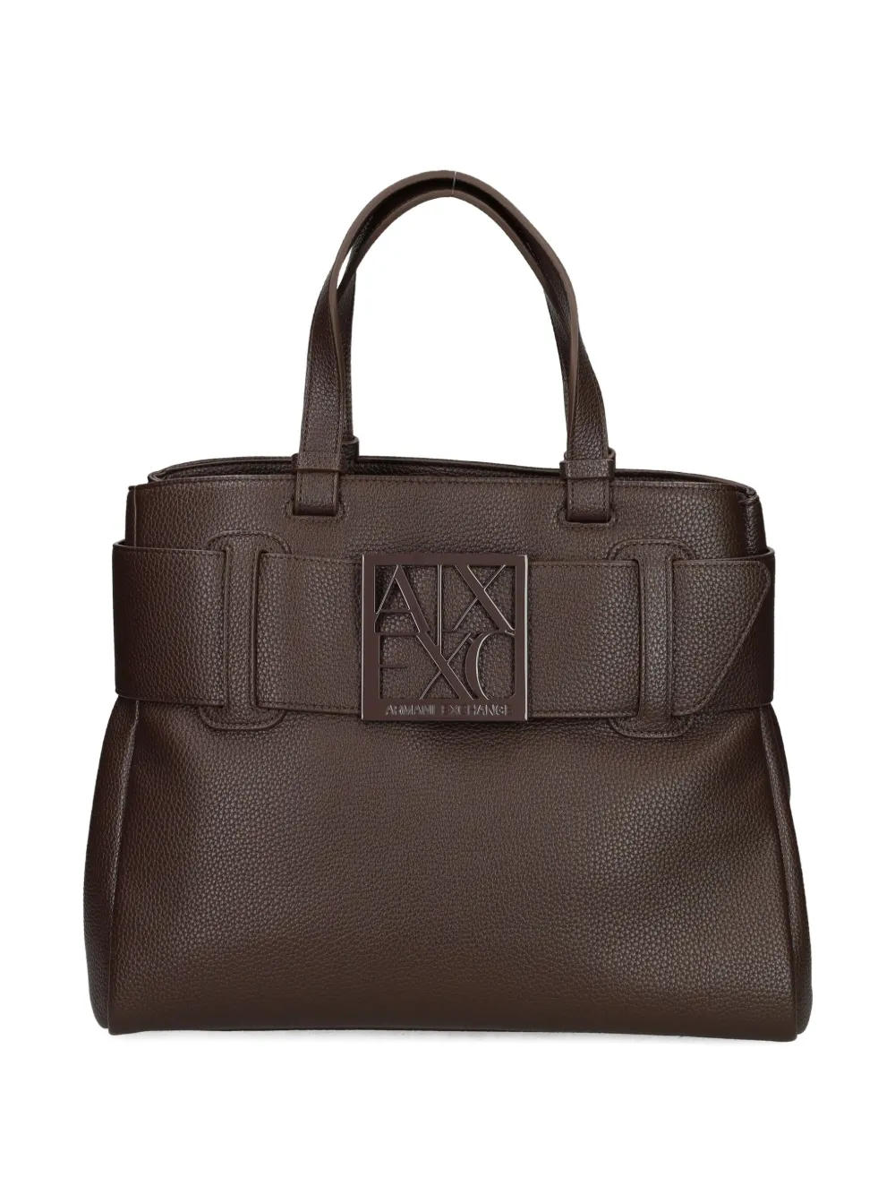 

Сумка-тоут с пряжкой Armani Exchange, коричневый