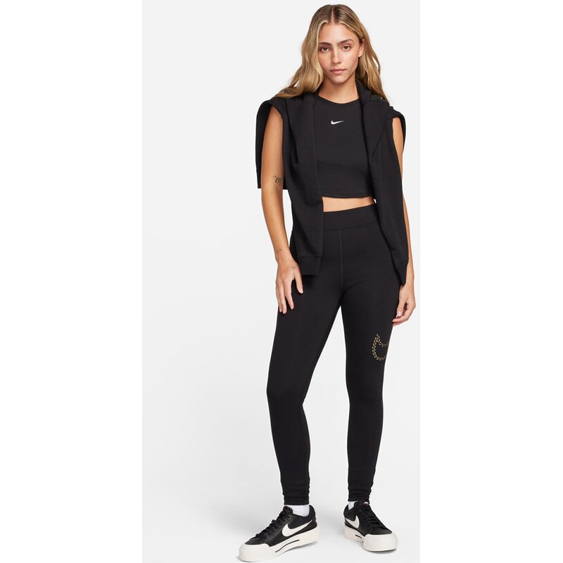 Tight w nsw pe shine hr tght Nike, черный — фото 3