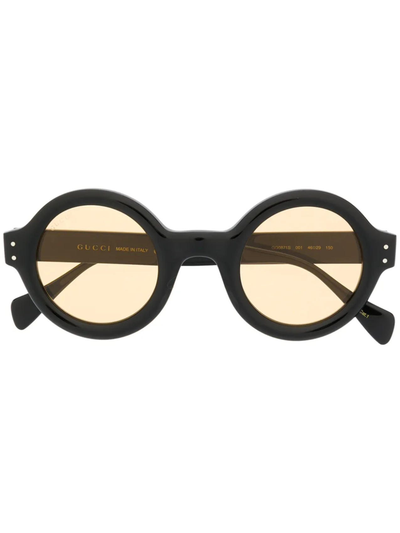 

Gucci Eyewear солнцезащитные очки в массивной круглой оправе, черный