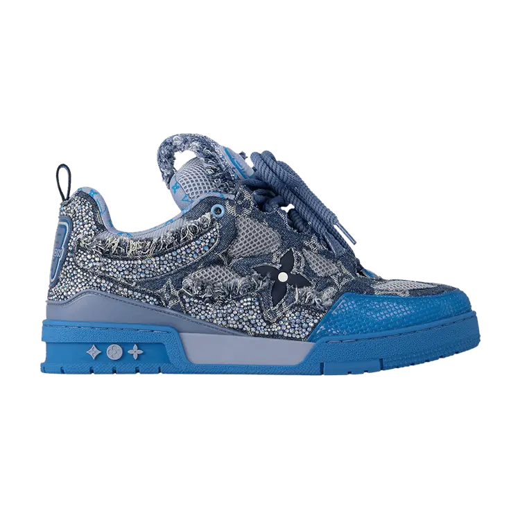 

Кроссовки Louis Vuitton Swarovski x Louis Vuitton Skate Sneaker Blue Monogram, синий