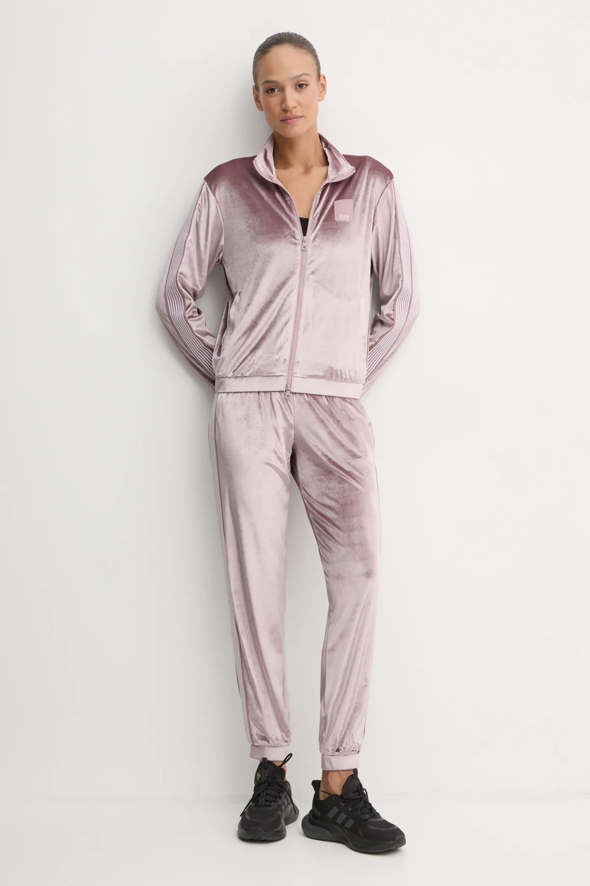 

Бархатный костюм EA7 Emporio Armani, фиолетовый