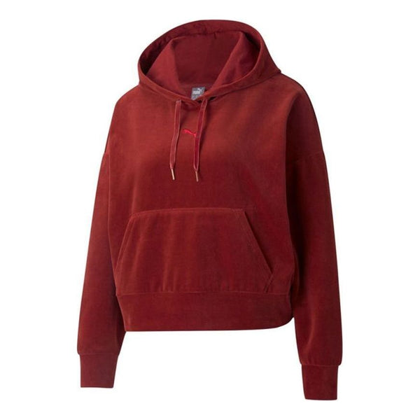 

Толстовка her velour hoodie 'burgundy' Puma, бургундия