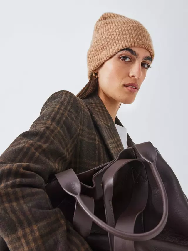 

Шапка John Lewis Cashmere Rib Knit, кэмел