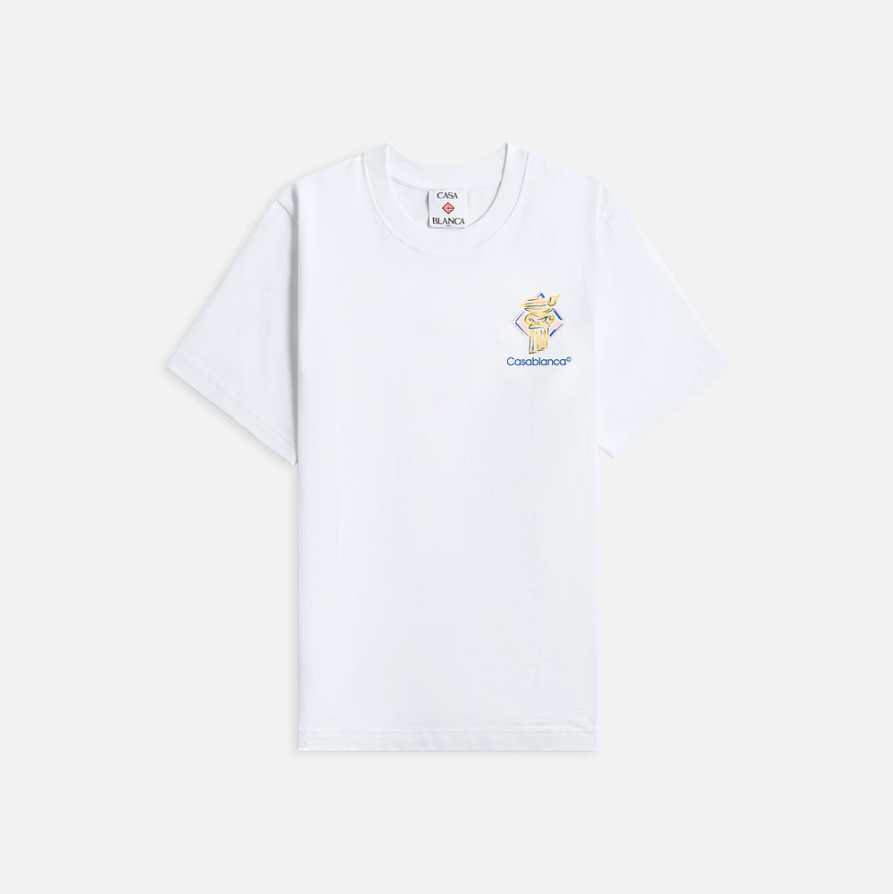 

Футболка Casablanca Diamond Column Printed Tee, белый
