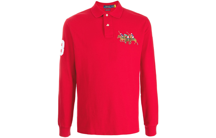Polo Ralph Lauren Женская поло красного цвета — фото 3