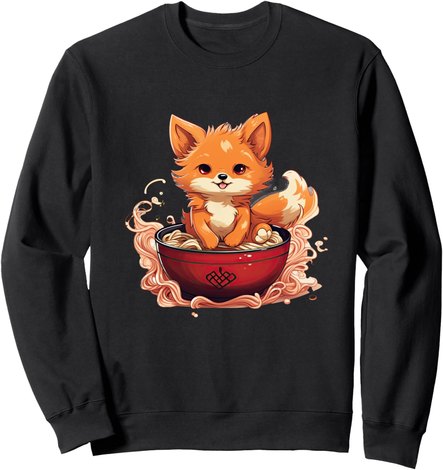 

Толстовка Japanese Ramen Eating Animal Design, черный