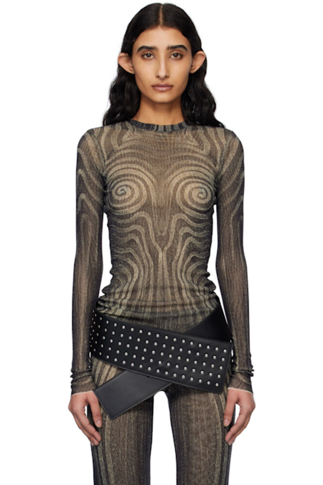 

Черная футболка «The Spirale» Jean Paul Gaultier