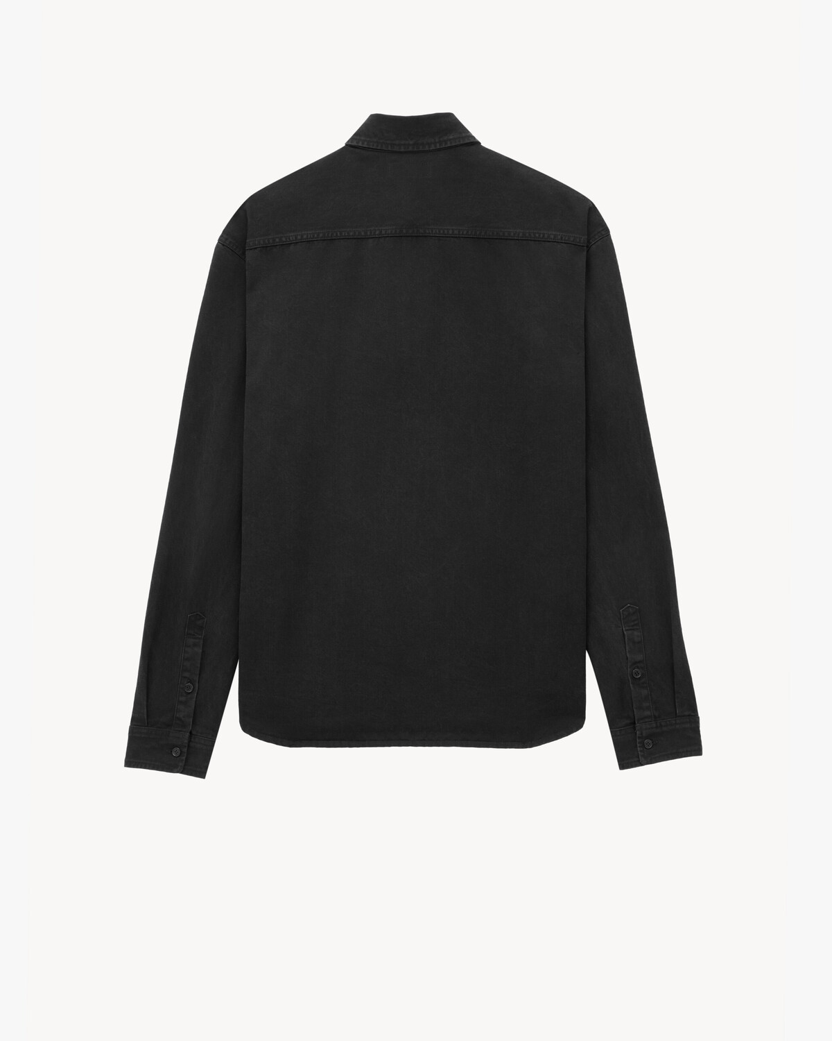 Рубашка Cassandre из денима цвета черный ворон SAINT LAURENT, черный — фото 3