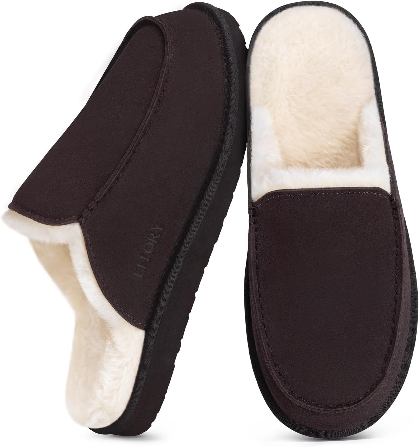 

Мужские домашние тапочки FITORY из искусственного меха, удобные зимние тапочки для дома и улицы, размер 7-14, Mocha