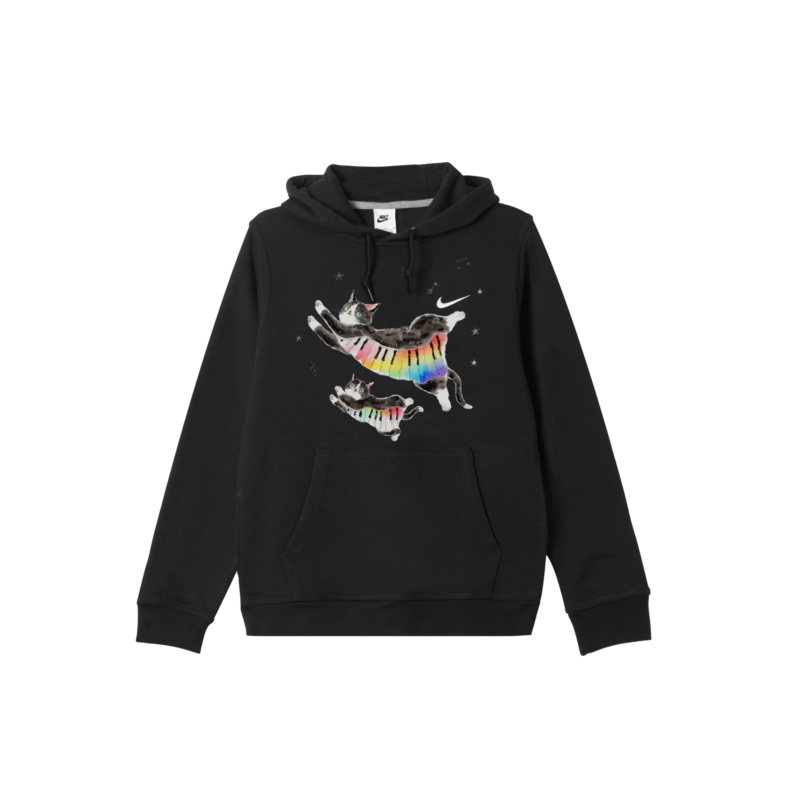 

Nike Мужская толстовка с капюшоном, черная, размер средний/обычный