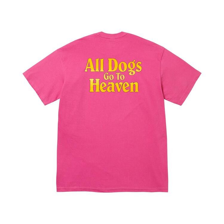 Футболка Supreme All Dogs Go To Heaven Tee, Fuchsia — фото 2
