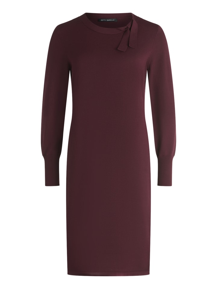 

Betty Barclay Вязаное платье с бантом темно-баклажанового цвета