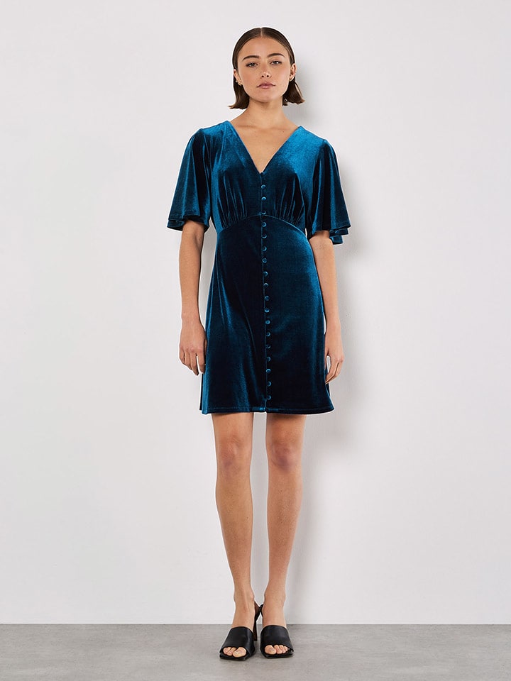 

Apricot Бархатное платье синего цвета