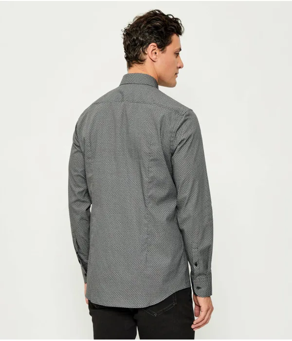 Рубашка h-hank-kent-c1-214 Slim fit Boss, черный — фото 3