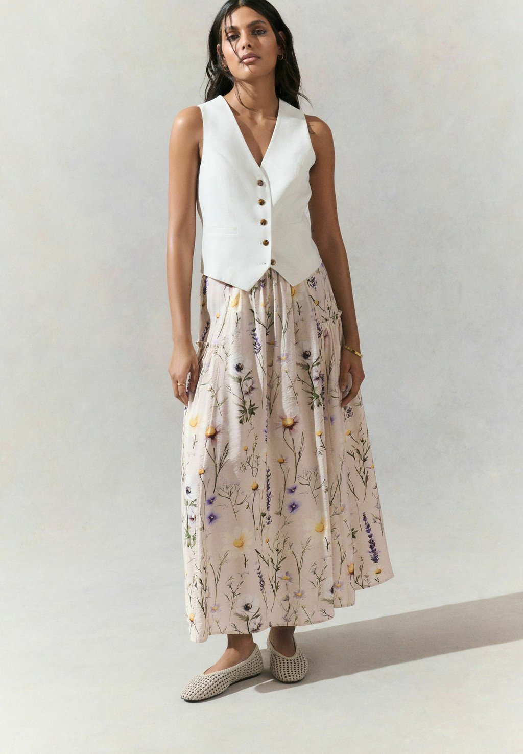 

Юбка макси REGULAR FIT - LIGHTWEIGHT - Pleated skirt Next, бежевый
