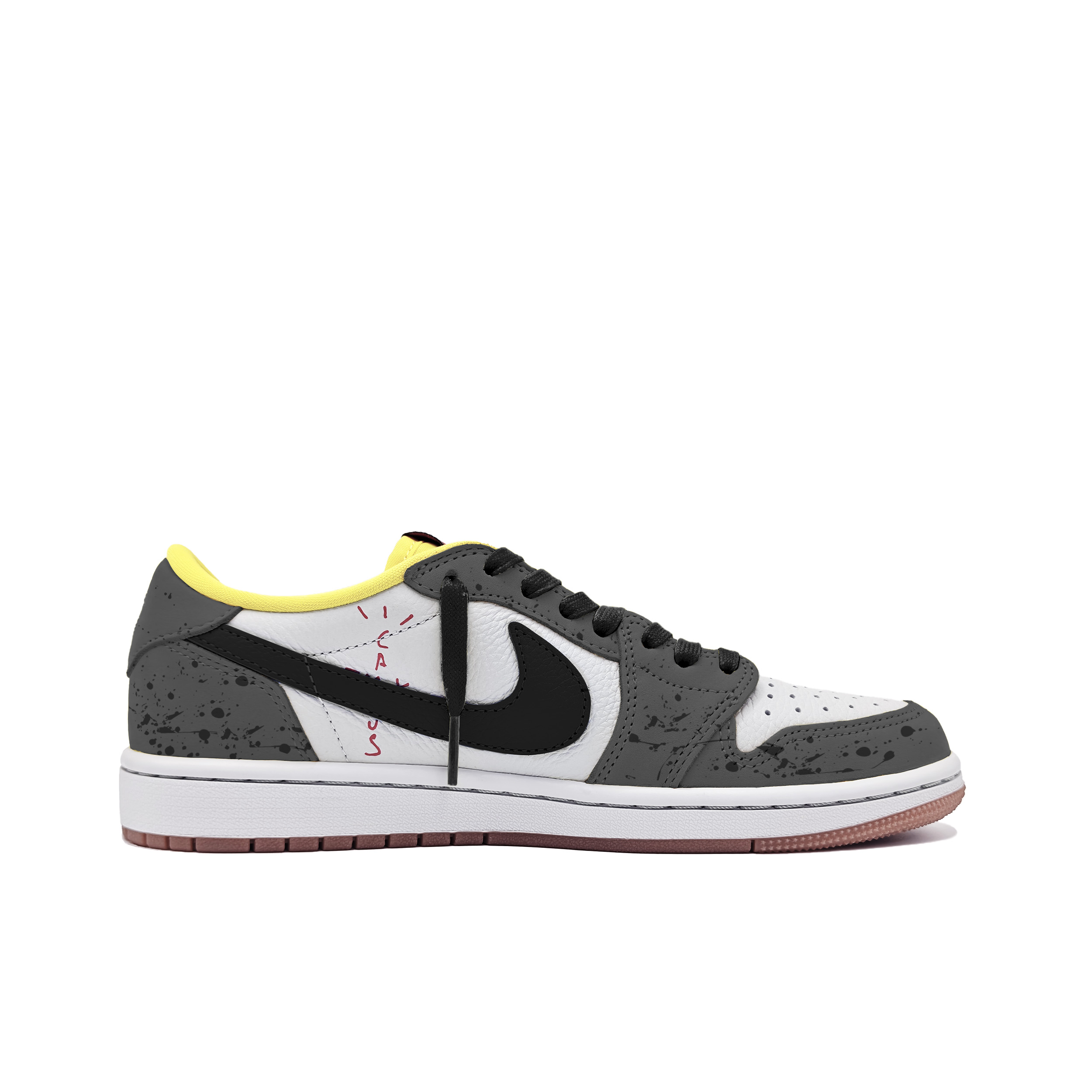 Трэвис Скотт X Air Force 1 винтажные баскетбольные кроссовки унисекс лоу топ Nike, серый — фото 3
