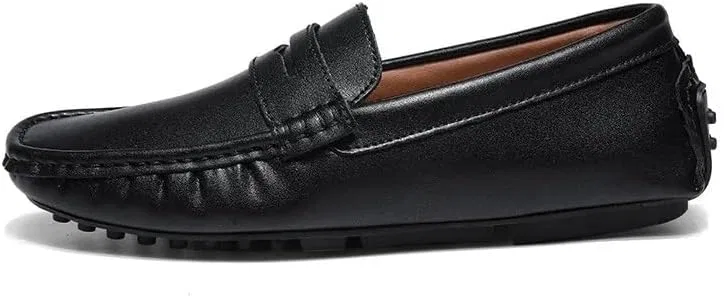 Мужские лоферы из натуральной кожи, Slip-On, Black EXAMEEEU — фото 2