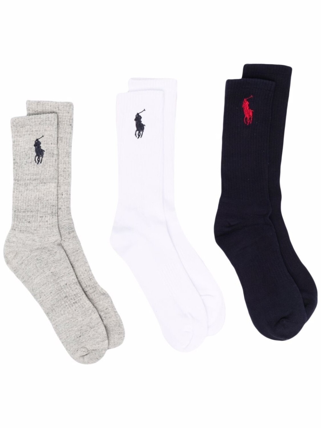 

Polo Ralph Lauren носки в рубчик с вышивкой, белый