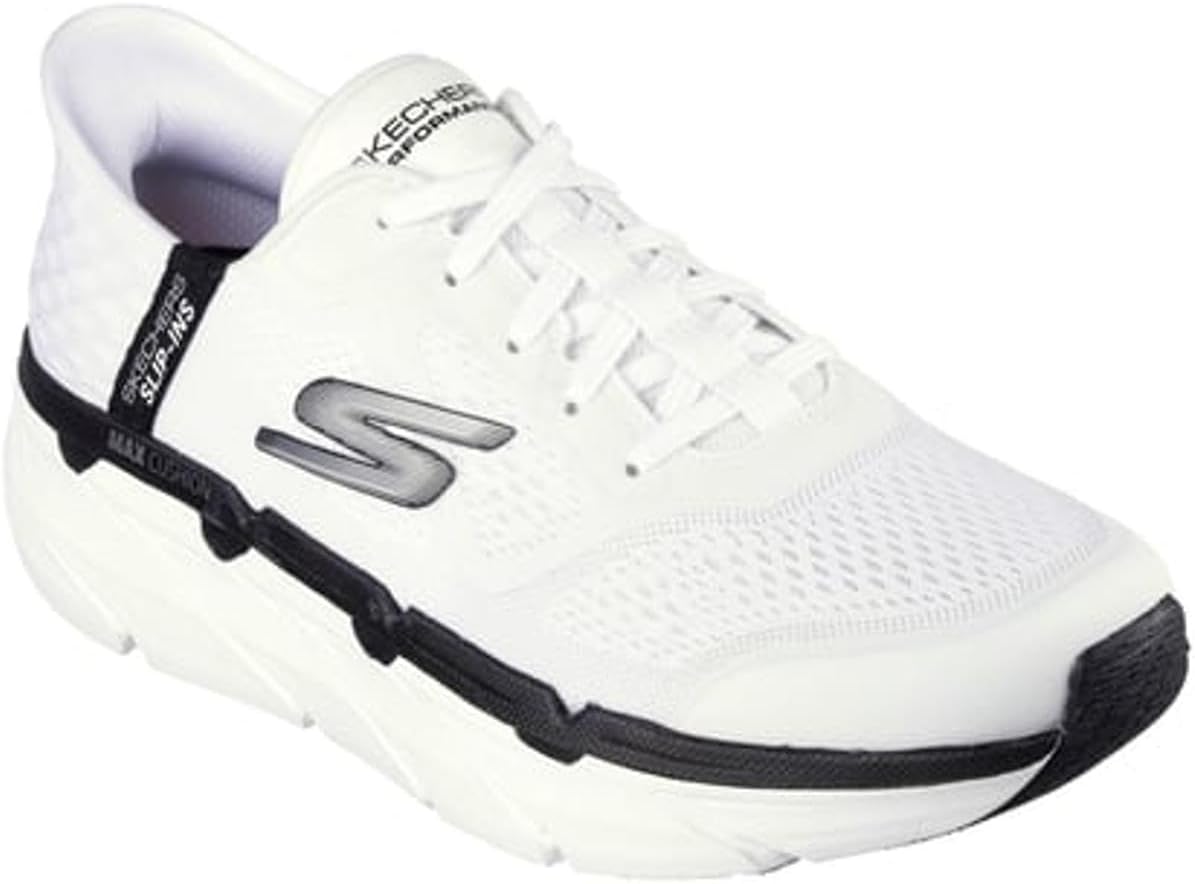

Мужские кроссовки Skechers Max Cushioning Slip-ins - для тренировок, бега и ходьбы с амортизирующей стелькой из мемори-пены, белый