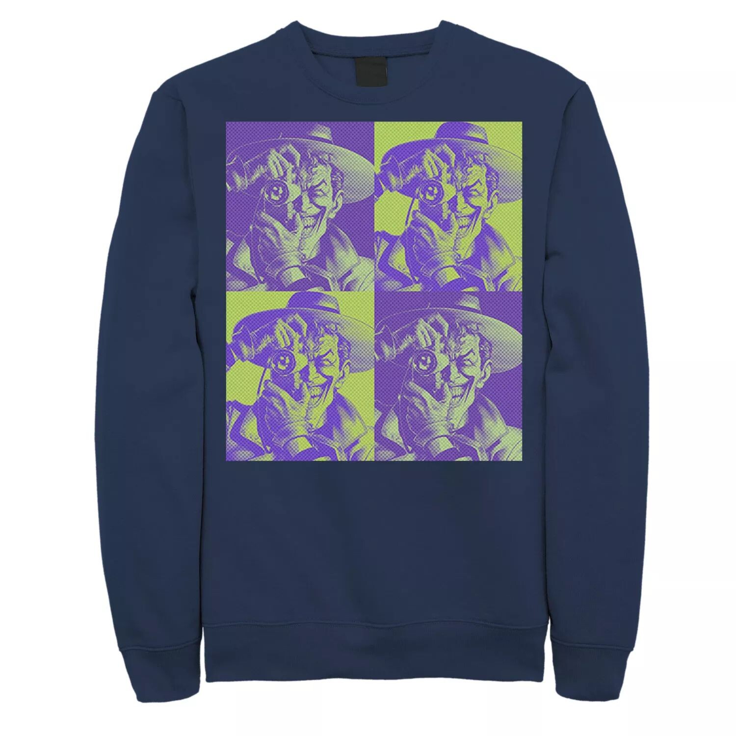 

Мужской свитшот DC Batman The Joker Halftone Popart DC Comics, синий