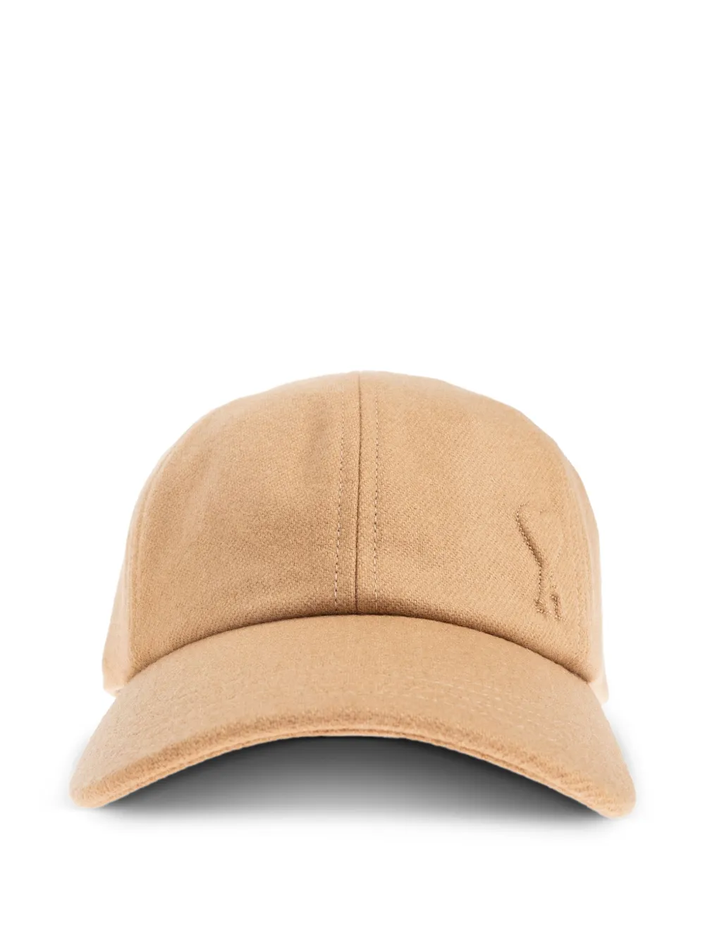 

Шерстяная кепка с вышивкой Ami Paris, бежевый