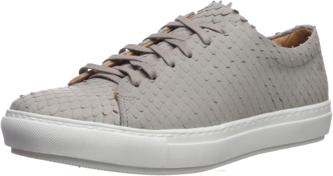 

Мужские кожаные люксовые кроссовки на шнуровке Brothers United, Grey Serpent Leather