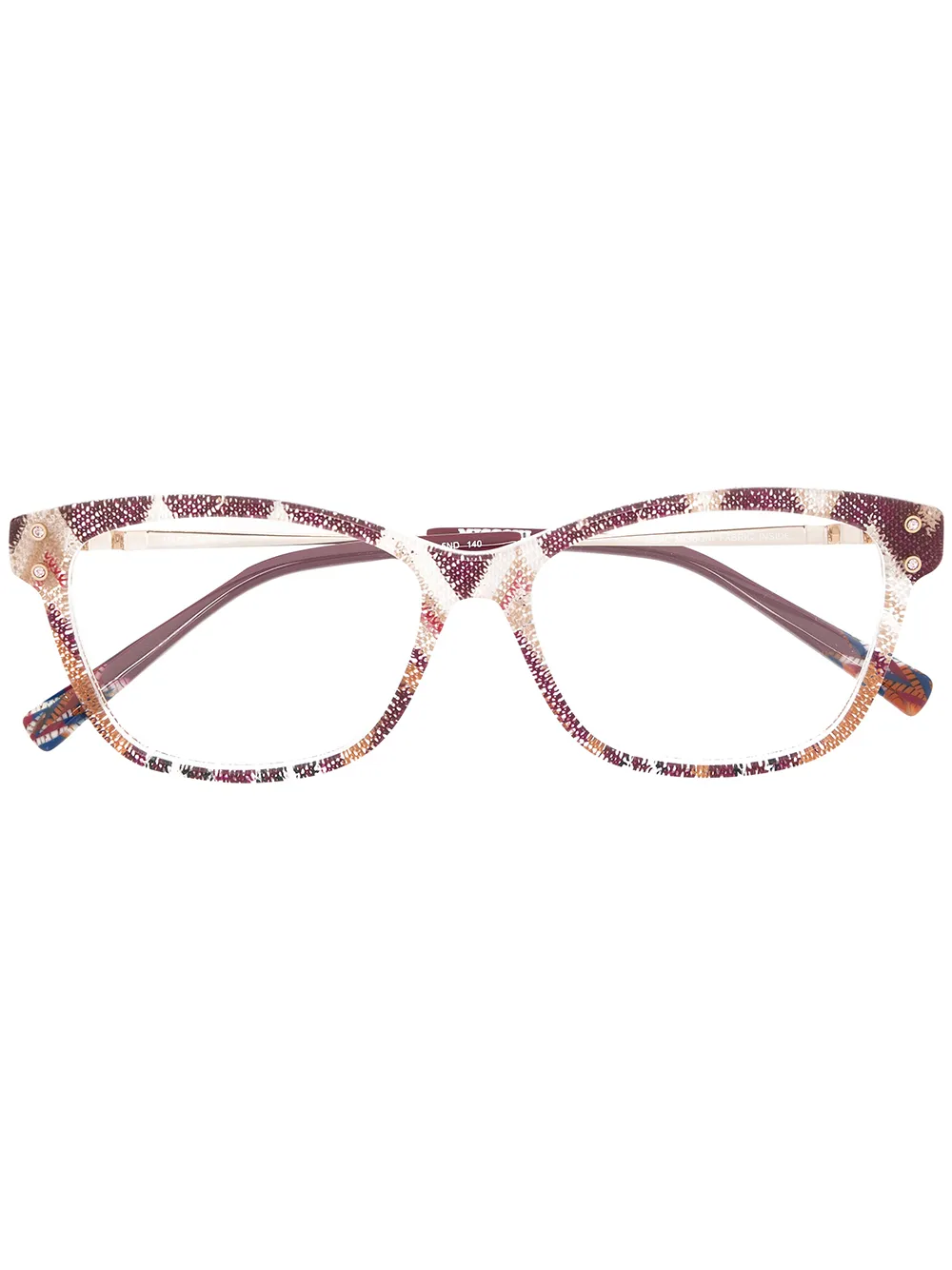 

Очки в оправе с сетчатым узором MISSONI EYEWEAR, розовый