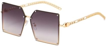 

Квадратные солнцезащитные очки 2027 для женщин, модные, с увеличенной металлической оправой, винтажные очки для мужчин, ретро, ​​градиентные цвета, защита от УФ-излучения UV400 MTZJH, C5