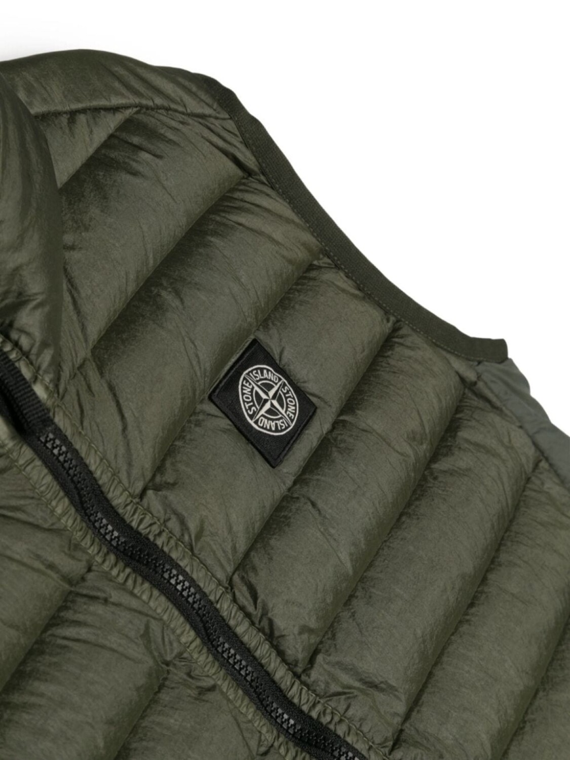 Stone Island Junior дутый жилет, зеленый — фото 3