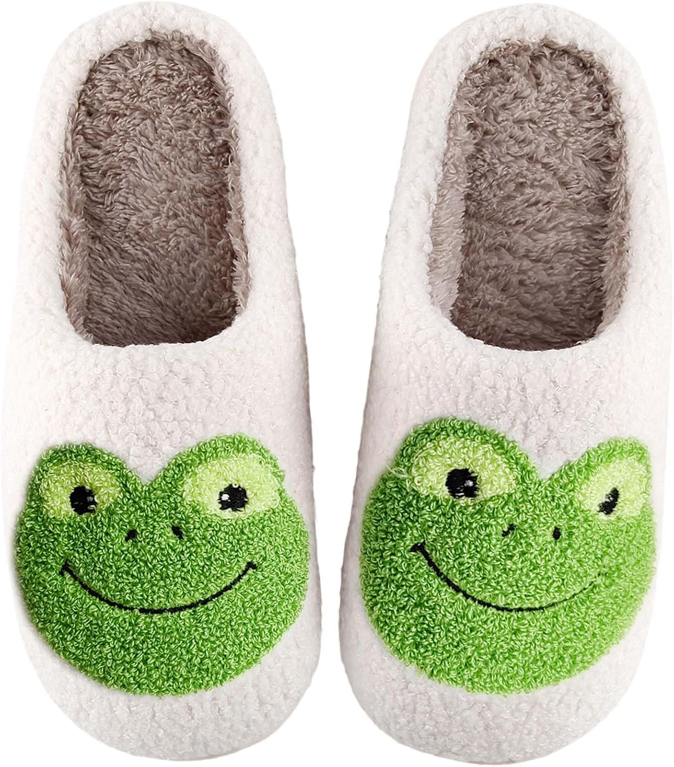 

Рождественские тапочки для женщин и мужчин, мягкие теплые хлопковые домашние тапочки с оленями, тапочки с эффектом памяти, уютные пушистые домашние тапочки на осень и зиму Datarope, Frog Slippers