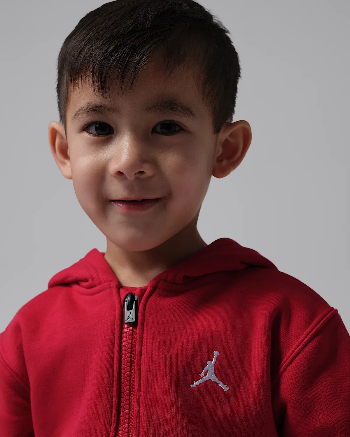 Детская флисовая кофта Jordan Brooklyn Fleece на молнии, Red — фото 3