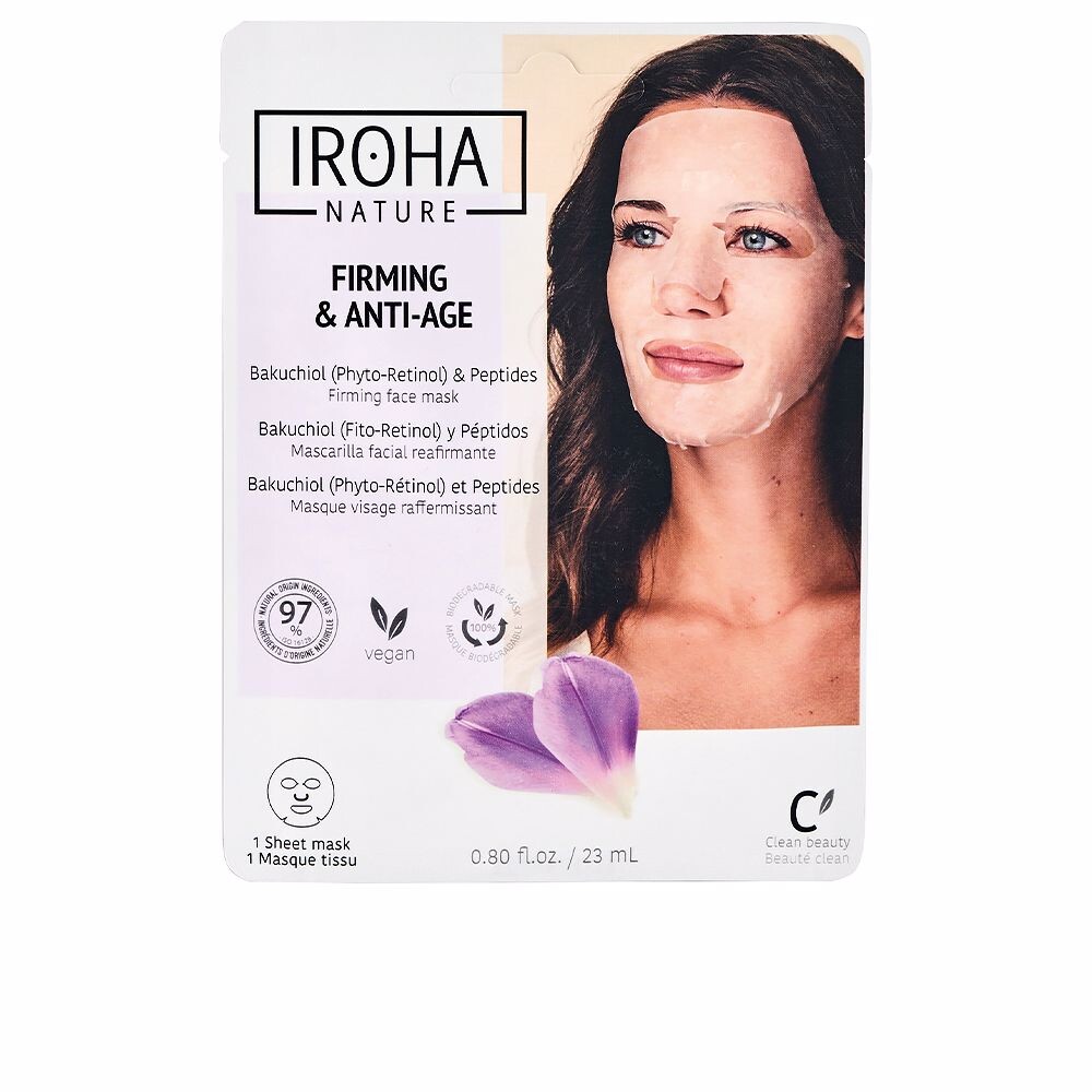 

Маска для лица Mascarilla facial tisú reafirmante & anti-edad bakuchiol (fito-retinol) Iroha nature, 23 мл