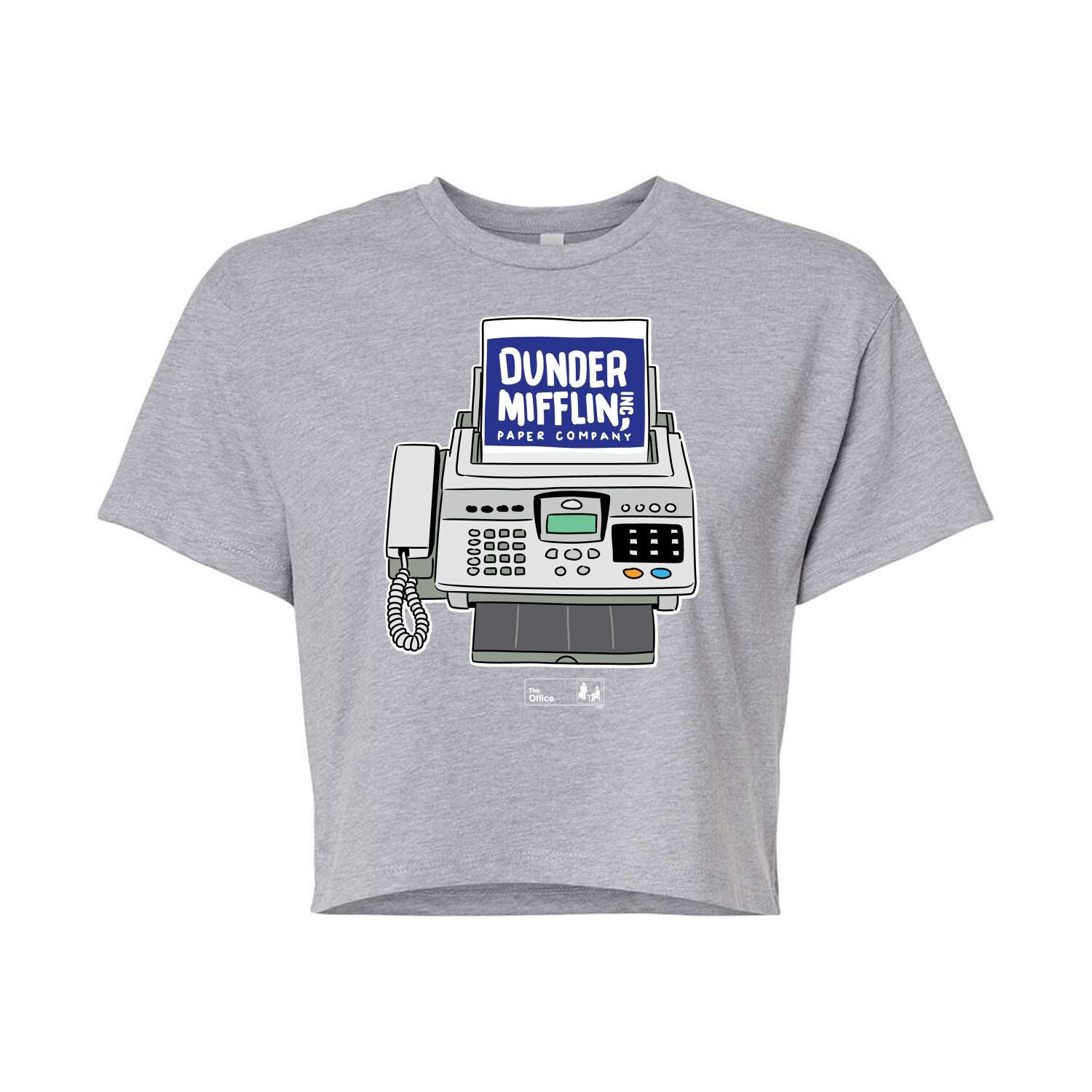 

Укороченная футболка для подростков The Office Fax Machine Licensed Character, серый