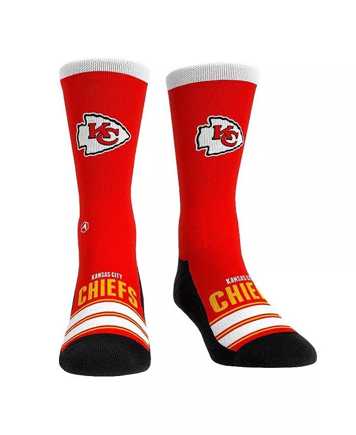 

Носки Rock Em' мужские и женские Kansas City Chiefs Gametime Stripe Crew Rock 'Em