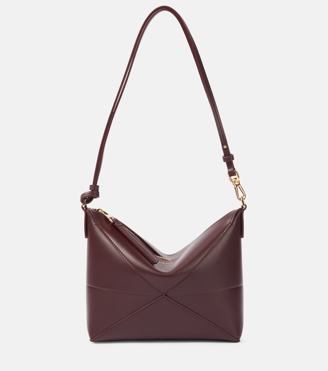 

Складная кожаная сумка-пазл через плечо Loewe, Dark Burgundy