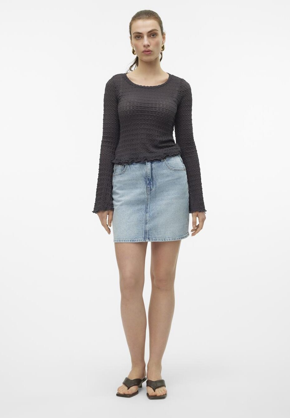 

Юбка из денима VMTESSA SHORT NOOS Vero Moda, светло-голубой деним
